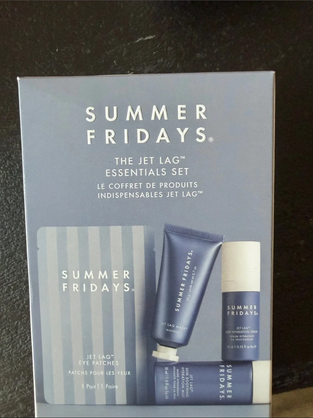 Summer Fridays Jet Lag Essentials Set - Blue and White nwt 4 pc set
